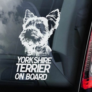 ★送無★ヨークシャー・テリア ① 外張り カーステッカー 195×100mm 外貼り カー ステッカー シール ヨークシャテリア 犬 車 D1@ヤフオク