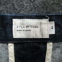 美品 18AW STILL BY HAND スティルバイハンド アンクル丈 セルビッチ オリジナルタックデニムパンツ ジーンズ 44 インディゴ_画像5