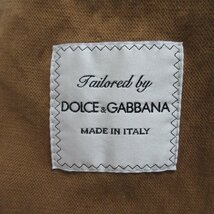 美品 DOLCE＆GABBANA ドルチェ＆ガッバーナ 近年モデル リネンブレンド シングル 3B テーラードジャケット サイズ48 ベージュ_画像8