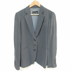 美品 EMPORIO ARMANI エンポリオアルマーニ 総柄 シングル 3B テーラードジャケット グレー系