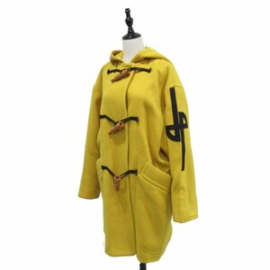 美品 21-22AW Patou パトゥ ウールメルトン オーバーサイズ ダッフルコート CO0060067106H 黄 イエロー S