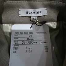 新品 未使用 BLAMINK ブラミンク ウール オーバーサイズ ロング ステンカラーコート 7925-299-0158 36 S位 ベージュ 定価231000円_画像7