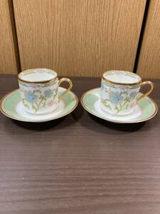 ▼ ノリタケ≪ヨシノ　デミタス　カップ&ソーサー　2客≫Noritake