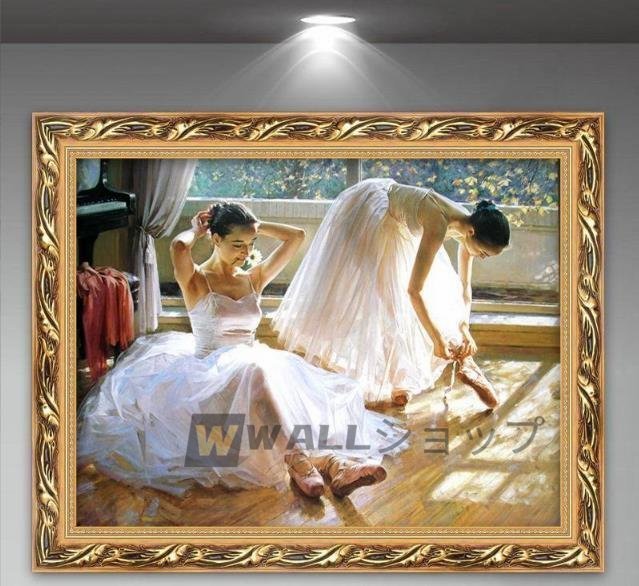 Beautiful item now available ☆ Manager's special selection ★ Oil painting Girl dancing ballet Decorative painting Reception room hanging painting Entrance decoration Hallway mural, Painting, Oil painting, Portraits