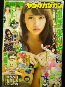 【新品同様】ヤングガンガン 2014年No.13 永尾まりや 荻野可鈴 東海林藍 クリアスマホスタンド＆カードセット付き