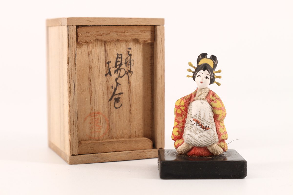 江戸木目込人形 十二支揃い 台座 箱付-