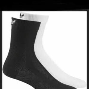 アディダス adidas STRUCTURED SOCKS （ブラック・ホワイト）2足組 25-27cm 送料込み