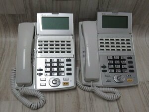 Ω ZZF 11280♪ 保証有 NTT NX-(24)BTEL-(1)(W) αNX 24ボタンバス標準電話機 17年製 2台セット キレイ・祝10000!取引突破!!