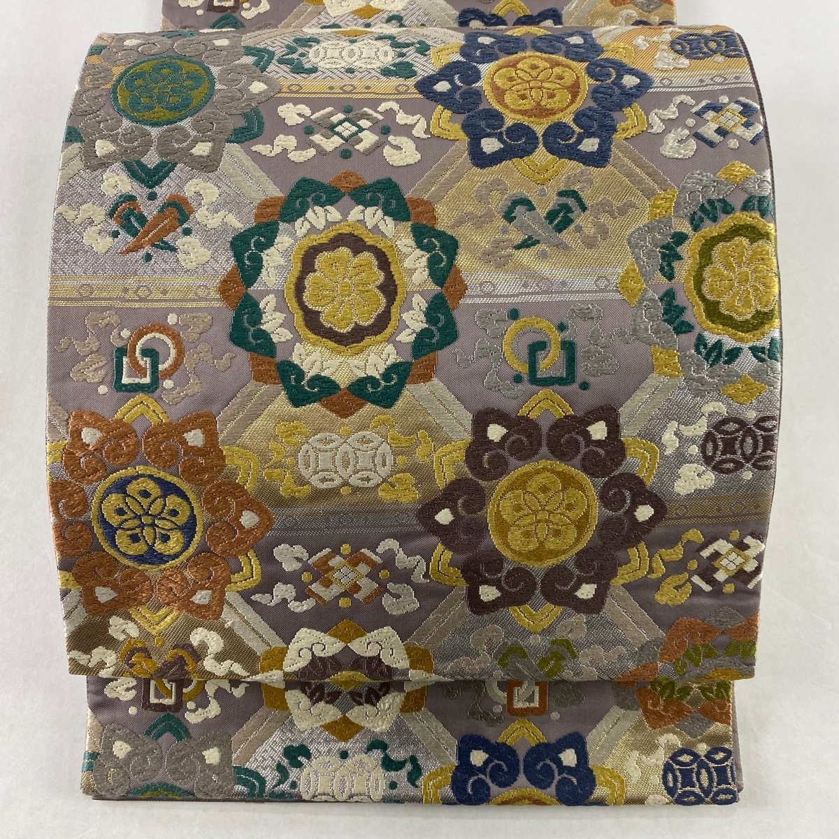 新しい到着 【入手困難 本加賀友禅 未使用】見事な刺繍帯 訪問着 松島