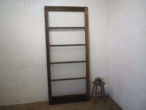 taJ0192*(2)[H202cm×W89cm]* antique * extra-large * retro . pavilion. large wooden glass door * fittings sliding door gate Cafe . material reform M pine 