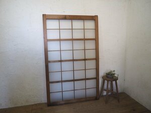 taJ0232*(2)[H148,5cm×W91,5cm]* Showa Retro . taste ... old tree frame glass door * old fittings sliding door sash old Japanese-style house block shop izakaya pub reform L pine 