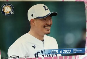 川越誠司　ポストサイズカードフォト 生写真　春季キャンプ2023 0206 LIONS LIVE PHOTO ONLINE STORE