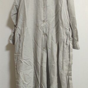 UNIQLO 綿麻 シャツワンピース ローブワンピース