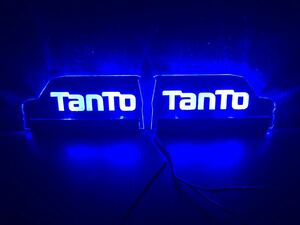 ★☆TanTo タント LA600S LA610S 高輝度 ブルー LED 光るパネル 左右セット☆★
