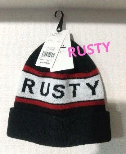 新品 タグ付き RUSTY キッズ ニット帽