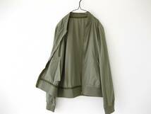 ☆ユナイテッドアローズ☆ブルゾン☆薄手☆ショート丈☆38(M)☆カーキ☆ZIPデザイン☆ジャケット☆green label☆UNITED ARROWS_画像3