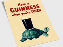 Have A Guinness When You’re Tired (Turtle) Original Vintage Poster ギネス モダンアート アートポスター インテリア タートル ビール_画像2