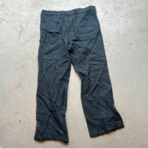 ラングラー Wrangler ビンテージ 80s 90s ランチャー ブーツカット スラックスパンツ W36 L30 スタプレ 紺 ネイビー USA古着 ドレス フレア