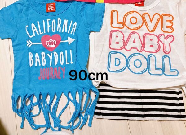 【値下げ】90cm BABYDOLL ベビードール Tシャツ 半袖 ベビー キッズ