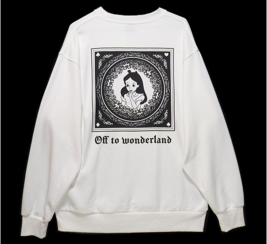 即決■★Alice in Wonderland ふしぎの国のアリス★■トレーナー:SIZE=L