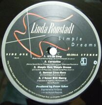 ３枚で送料無料【米Asylum】Linda Ronstadt/Simple Dreams_画像2