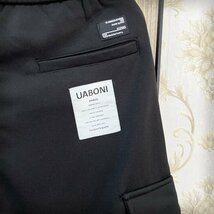 最高級EU製＆定価4万◆UABONI*Paris*カーゴパンツ*ユアボニ*パリ発◆米国産コットン100% 厚手 防寒 スウェットパンツ カジュアル 日常 2XL_画像8