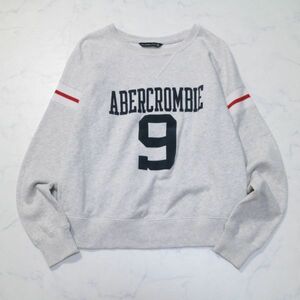 《オススメ◎》Abercrombie&Fitch アバクロンビー&フィッチ★ワッペンデザイン*トレーナー*スウェット*グレー*サイズXS(MA3724)◆S60