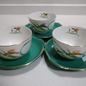 ☆弥生窯 湯呑&茶托 3客☆