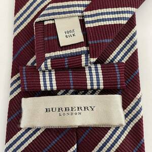 BURBERRY LONDON (バーバリーロンドン) ワインレッドストライプネクタイ