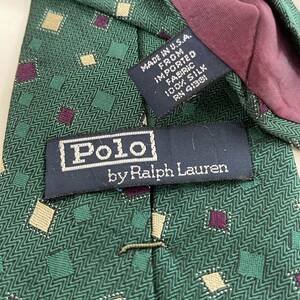 POLO by RALPH LAUREN( Polo bai Ralph Lauren ) зеленый 4 угол галстук 