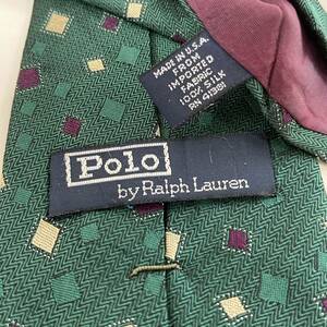 POLO by RALPH LAUREN（ ポロバイラルフローレン） 緑四角ネクタイ