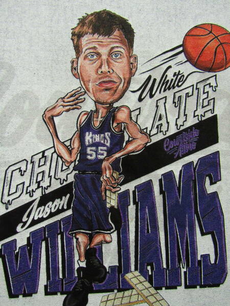 【未使用品】 NBA WILLIAMS ＃55 ジェイソン・ウィリアムス KINGS サクラメント・キングス Tシャツ ユニフォーム　L　美品
