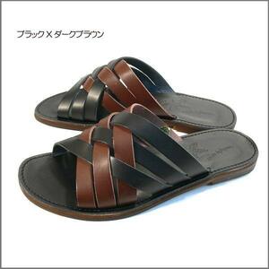 38mk nationwide free shipping made in Japan leather sandals Tokushima cow leather leather knitting combination sandals original leather 