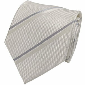  формальный галстук белый × серый полоса шелк 100%te фреон обработка . оборудование свадьба *... почтовая доставка возможно FNCR-WH03
