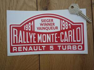 ≪即納 送料無料≫ Renault 5 Turbo 1981 Monte Carlo Rally ルノー ラリーモンテカルロ 180mm ステッカー シール