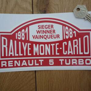 ≪即納 送料無料≫ Renault 5 Turbo 1981 Monte Carlo Rally ルノー ラリーモンテカルロ 180mm ステッカー シールの画像1