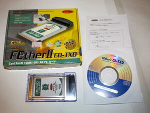 ◆コレガ 100M/10M LAN PCカード　FEther2 CB-TXD CardBus用 ブロードバンド対応 corega◆