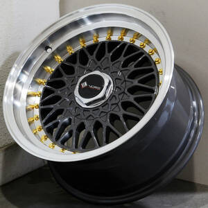 03【新品】4本 Vors VR3 15インチ 8.0J+20 4穴×PCD114.3/4穴×PCD100 ガンメタ ヘラフラ ssr work BBS