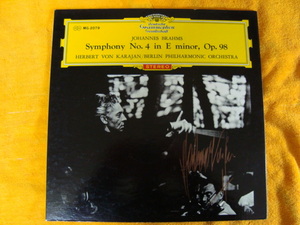 kalayan подписан LP запись bla-ms симфония no. 4 номер Berlin * Phil - - moni - оркестровая музыка . записано в Японии 