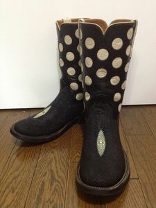 Rios of Mercedesli male ob Mercedes Polka dot stay n gray low pa- boots black 8.5D