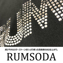 （送料無料）RUMSODAラインストーンワイヤー付きホリゾンタルカラー長袖シャツ2944-31新品ブラックL_画像6