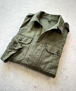 ☆★ 70s〜 “ DUTCH ARMY ” HBT UTILITY SHIRT - JACKET OLD VINTAGE オランダ軍 ヘリンボーン シャツ ジャケット オールド ビンテージ