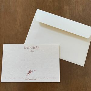 LADUREE ラデュレ メッセージカード 3セット 封筒 カード ギフト プレゼント お祝い お礼 お手紙 ロゴ入り オシャレ ブランド メッセージ