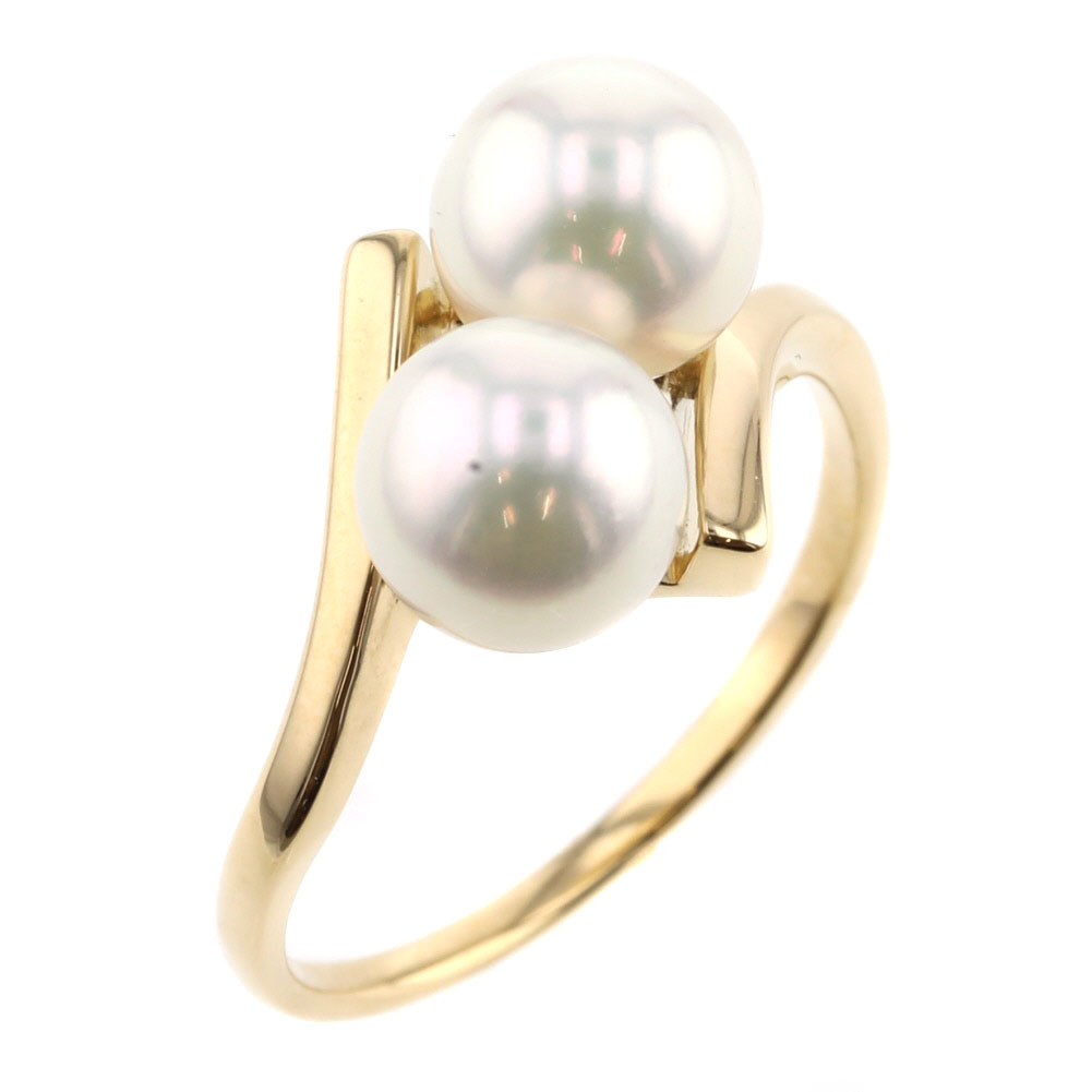 ミキモト MIKIMOTO アコヤパール 6.2mmリング 8.5号 K14YG-
