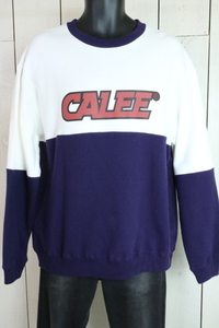 22AW【新品】☆CALEE　キャリー：バイカラー切替　クルーネック　スウェット　Ｌ　2022秋冬/CL-22AW028/トレーナー