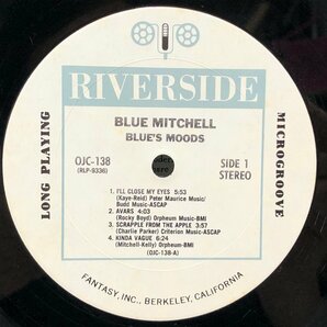 【US盤 LP】BLUE MITCHELL / BLUE'S MOODS ブルーズ・ムーズ / ブルー・ミッチェル / ORIGINAL JAZZ CLASSICS OJC-138 ▲の画像4