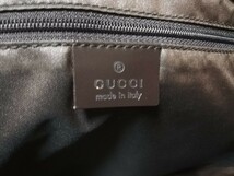 GUCCI グッチ ショルダーバッグ GG柄 スエード ダークブラウン ハンドバッグ バッグ_画像9