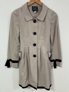 H2415NL Cynthia Rowley Cynthia Rowley size 2 (S rank ) spring coat trench coat gray ju lady's Kawai i ribbon 