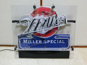 ★中古品 MILLER SPECIAL ミラービール ネオン管 ネオン看板 アメリカンダイナー ★