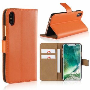 * new goods * tea color iPhoneX for notebook type case iPhone leather leather smartphone cover 